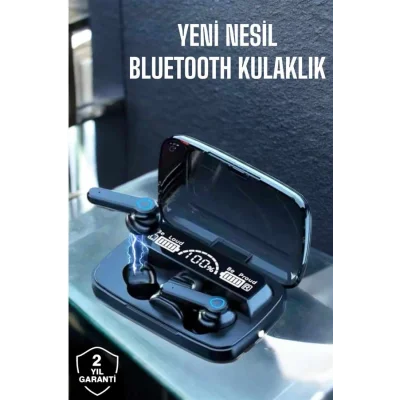 BUĞZ Bluetooth Kulaklık Powerbankli Dijital Göstergeli Dokunmatik Kontrol - BUĞZ