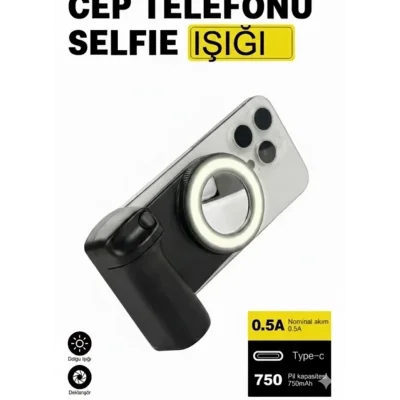 BUĞZ Bluetooth Manyetik Telefon Yapıştırma Kavrama Halka Dolgu Işığı İle Magsafe Selfie Klips