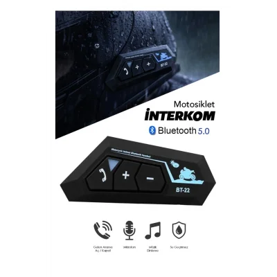 BUĞZ Bluetooth mikrofonlu kablosuz kask interkom kulaklık RGB led ışıklı 2 yıl garantili