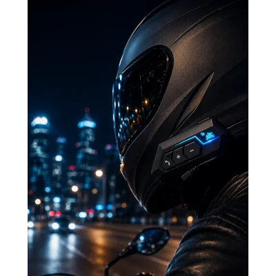 BUĞZ Bluetooth Motosiklet Kask Kulaklığı Mikrofonlu Kablosuz Sürüş Intercomu