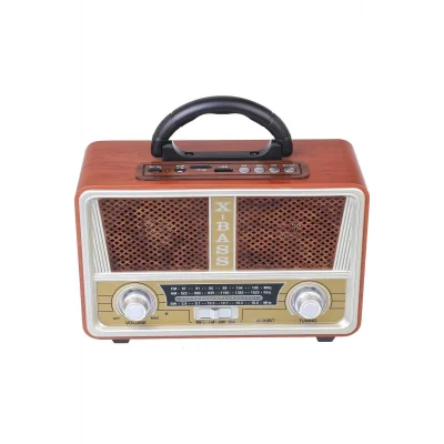 BUĞZ Bluetooth özellikli beyaz nostaljik ahşap radyo FM SD AUX USB girişli 2 yıl garantili