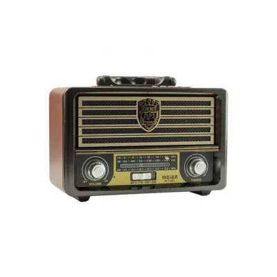 BUĞZ Bluetooth özellikli kahverengi nostaljik radyo USB SD MP3 çalarlı 2 yıl garantili