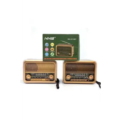 BUĞZ Bluetooth özellikli kahverengi taşınabilir nostaljik radyo MP3 çalar 2 yıl garantili