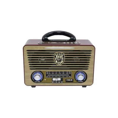 BUĞZ Bluetooth özellikli kumandalı nostaljik radyo altın renk 2 yıl garantili - Elektronik
