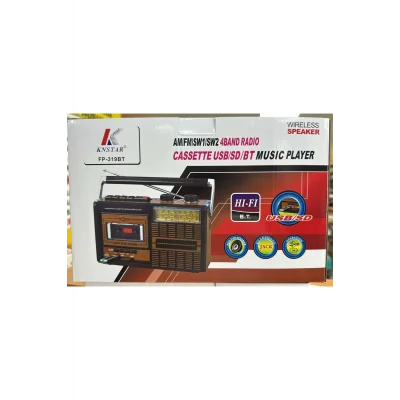 BUĞZ Bluetooth özellikli USB girişli kaset çalarlı nostaljik radyo, çok renkli, 2 yıl garantili