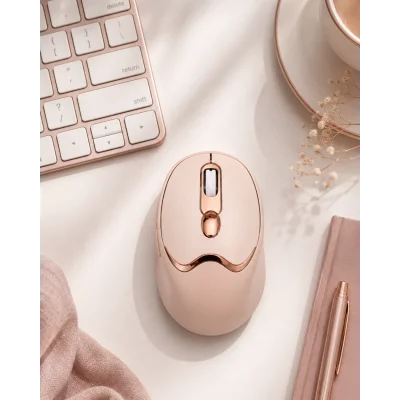 BUĞZ Bluetooth ve 2.4G Destekli Sessiz Kablosuz Mouse Şarjlı Tasarım