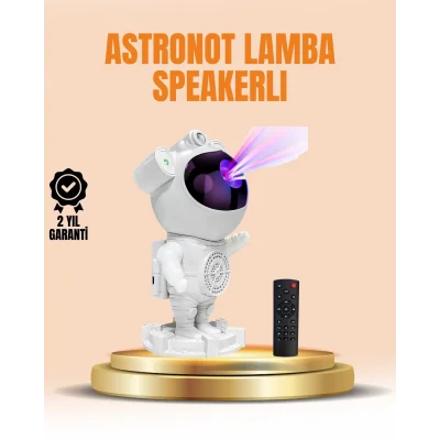 BUĞZ Bluetooth ve Dahili Ses Özellikli Astronot Projeksiyon Lambası
