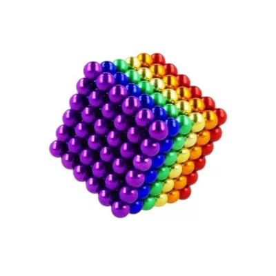 BUĞZ Boncuk Mıknatıs 216 Adet 5mm Mıknatıslı Lego Magnet Neo Cube Gümüş Neo Karışık