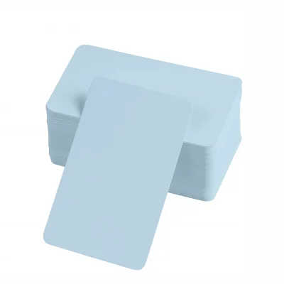 BUĞZ Boş Kelime Kartları 5x8 cm - 50 Adet Oval Kenarlı | Tabu & Not Kartları - Mavi