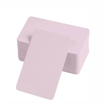 BUĞZ Boş Kelime Kartları 5x8 cm - 50 Adet Oval Kenarlı | Tabu & Not Kartları - Pembe