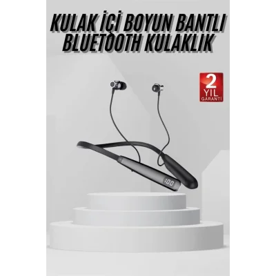 BUĞZ Boyun Askılı 100 Saat Kablosuz Kulaklık Göstergeli Bluetooth Kulaklık - BUĞZ