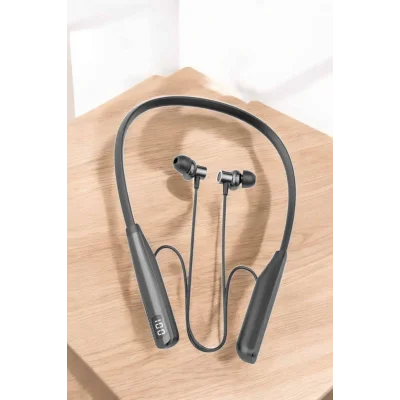 BUĞZ Boyun Askılı Bluetooth Kulaklık Uzun Şarj Süreli Dijital Göstergeli Kablolu - BUĞZ