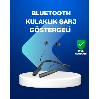 BUĞZ Boyun Askılı Kablosuz Bluetooth Kulaklık – Aktif Gürültü Önleme, LCD Ekranlı