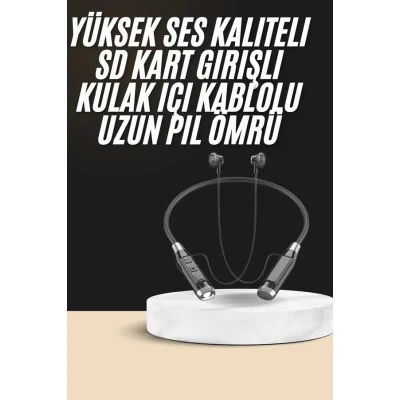  Boyun Bantlı SD Kart Girişli Yüksek Perfomanslı Bluetooth Kulaklık