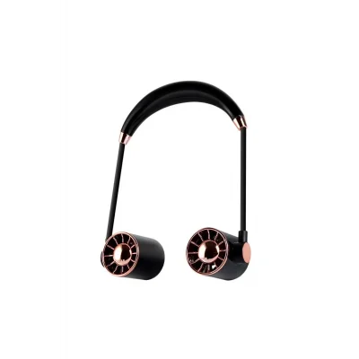 BUĞZ Boyunluk Fan Hava Soğutucu Vantilatör Boyuna Asmalı Şarjlı 3 Kademeli Mini Klima Siyah