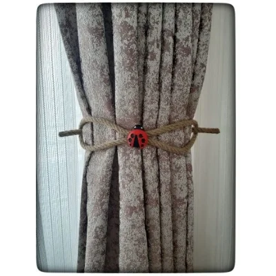 BUĞZ Braçol Kanat Perde Tokası Tül Perde Tutucu Perde Süs Uğur Böceği İle Uğur Gelsin