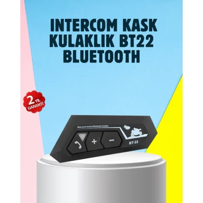  BT22 Motosiklet Kask İçi Bluetooth Kulaklık İnterkom Destekli