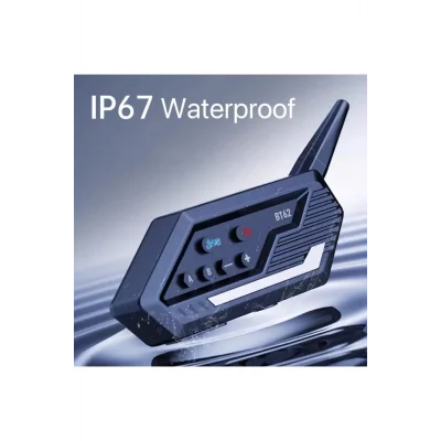 BUĞZ Bt62 Motosiklet Kask Kulaklığı Bluetooth Intercom 2 Intercom Bağlantılı