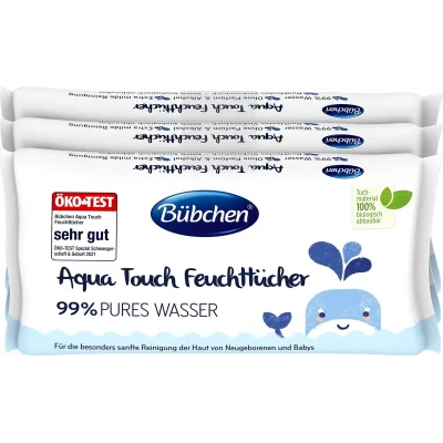 BUĞZ Bübchen Aqua Touch Yenidoğan Hassas Islak Mendil 3 x 48 Adet ( 144 Yaprak )