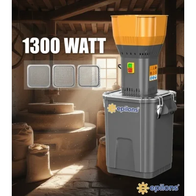 BUĞZ BUĞZ 55L 1300 w Profesyonel Tahıl Yem Öğütücü – 9 Paslanmaz Elek Hediyeli ( BUĞZ )