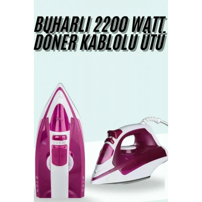 BUĞZ Buharlı Ütü 2200 Watt Seramik Tabanlı Taşınabilir Kablolu Ütü