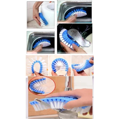 BUĞZ Bükülebilir  Esnek Kenar Köşe Lavabo Temizleme Fırçası Banyo Mutfak Fırçası