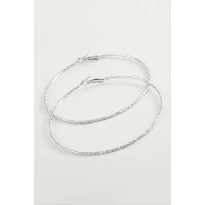  Burgulu Baklava Metal Halka Küpe 8-9-10 cm