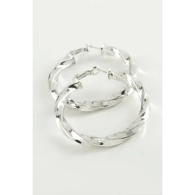  Burgulu Halka Küpe 4,5 cm