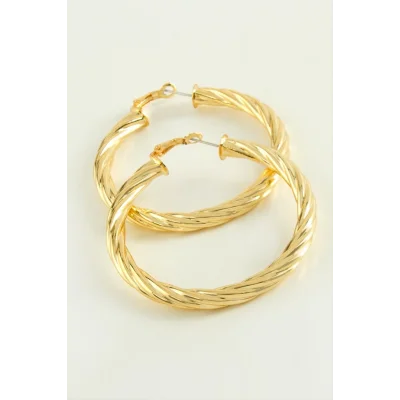  Burgulu Halka Küpe 6 cm