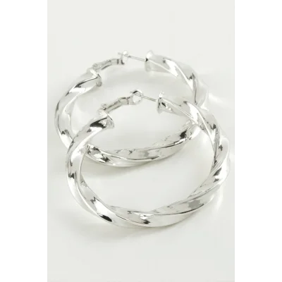  Burgulu Halka Küpe 6 cm