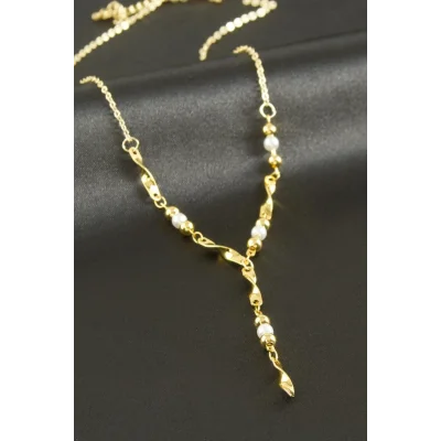 BUĞZ Burgulu İnci Y Kolye