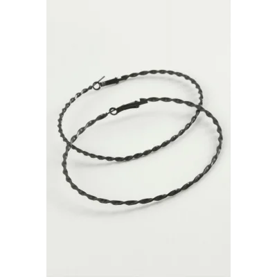 BUĞZ Burgulu Metal Halka Küpe 8-9-10 cm