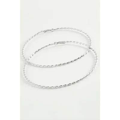  Burgulu Metal Halka Küpe 8-9-10 cm