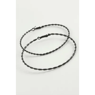  Burgulu Metal Halka Küpe 8-9-10 cm