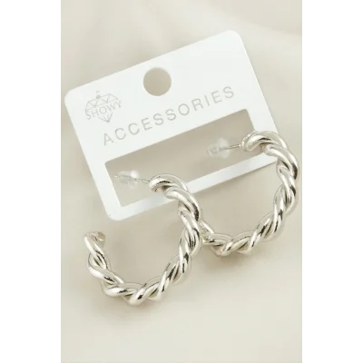  Burgulu Trend Halka Metal Küpe