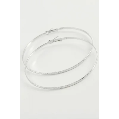  Burgulu Zikzak Metal Halka Küpe 8-9-10 cm