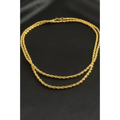  Burgulu Zincir Kolye 80 cm