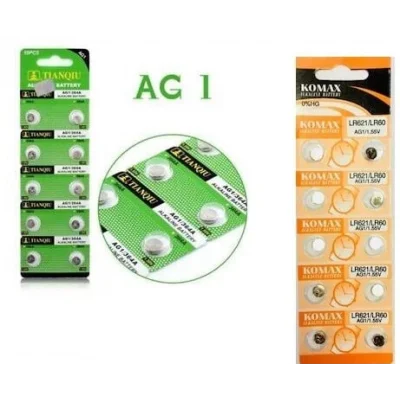 BUĞZ Buton Pil - Saat Lazer Hesap Makinesi Pili 10lu Paket  AG1 LR621/LR60 1.55V