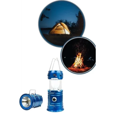  Büyük Boy Güneş Enerjili Kamp Feneri Işıldak Lamba USB Şarjlı