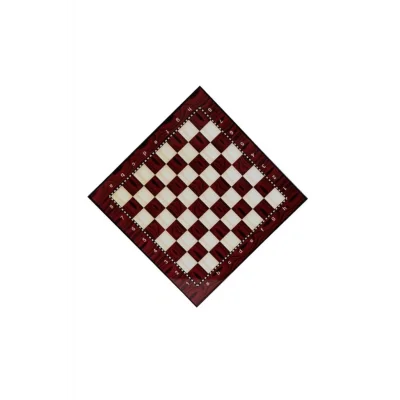BUĞZ Büyük boy satranç ve dama tahtası 36,5x36,5 cm iki oyun bir arada taşsız - Hobi & Eğlence