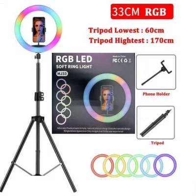 BUĞZ BX AKSESUAR MJ33 14 İNÇ RGB SELFİE IŞIĞI + 2.1 METRE TRİPOD SI04