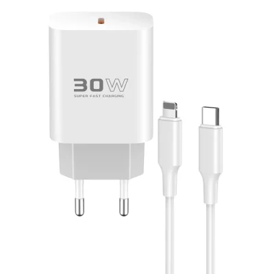 BUĞZ C87c 30w Type-c Çıkışlı Ekstra Dl50 1m Type-c To Lightning Kablolu Pd Şarj Cihazı - Beyaz