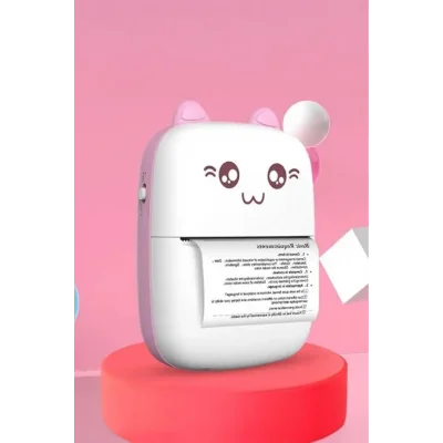 BUĞZ C9 Pembe Mini Yazıcı Taşınabilir Termal Yazıcı Kablosuz Bağlantı AP Kontrol Cep Yazıcısı ( BUĞZ )