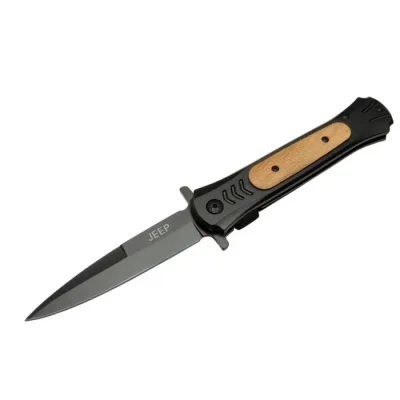 BUĞZ Çakı Black 22 Cm Yarı Otomatik , Kemerlikli