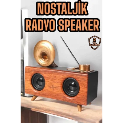  Çalar Radyo Müzik Kutusu Nostaljik Hoparlör Speaker