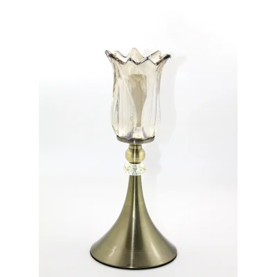 BUĞZ Cam Şamdan Tekli Model 2