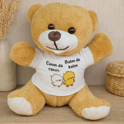 BUĞZ Canım da Canım Balım da Balım Tişörtlü Peluş Ayıcık
