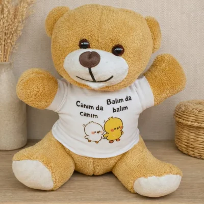 BUĞZ Canım da Canım Balım da Balım Tişörtlü Peluş Ayıcık