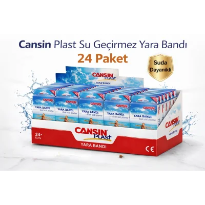 BUĞZ Cansın Plast Su Geçirmez Yara Bandı 10lu 24 Paket Waterproof First Aid Plaster