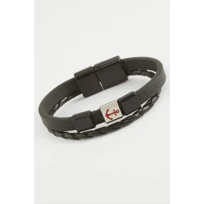  Çapa Kaliteli Mıknatıslı Suni Deri Bileklik